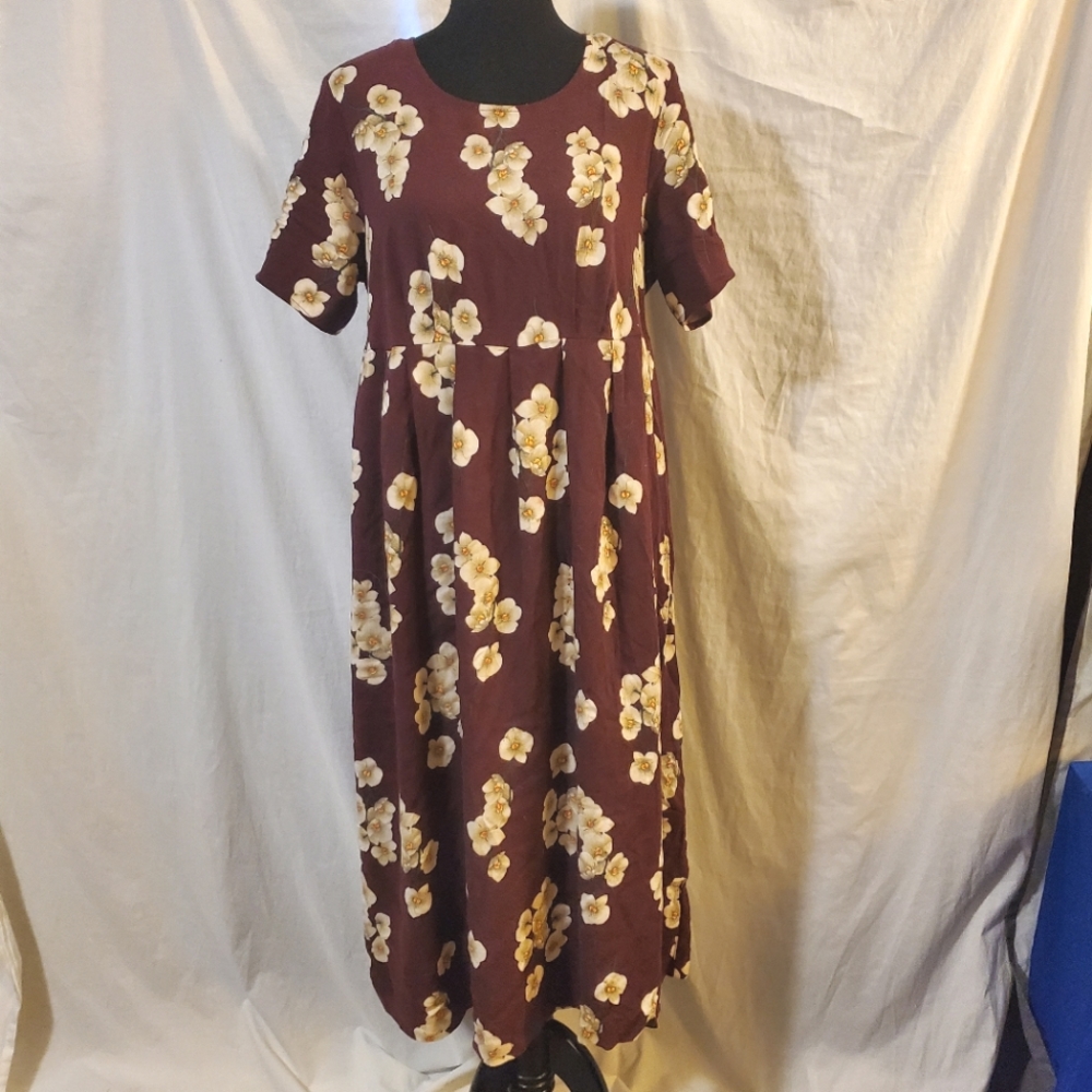 Vintage Jacque and Koko Together Floral Maxi Smock Dress 14